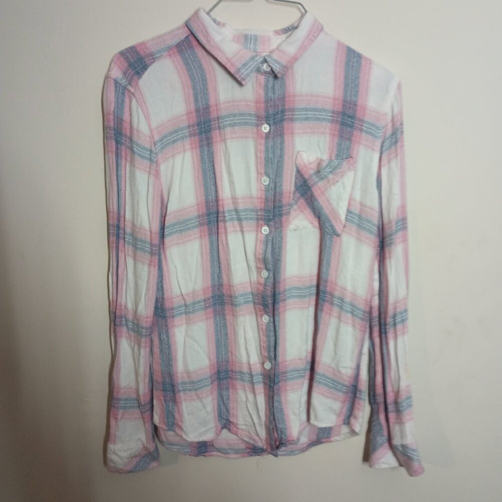 Altar'd State long sleeve button up flannel shirt
